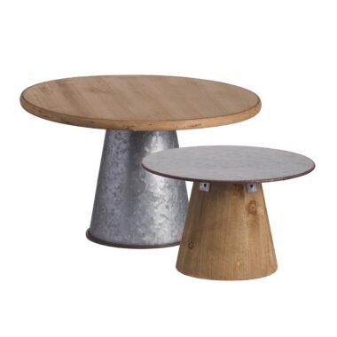 Porta tortas de madera y hierro