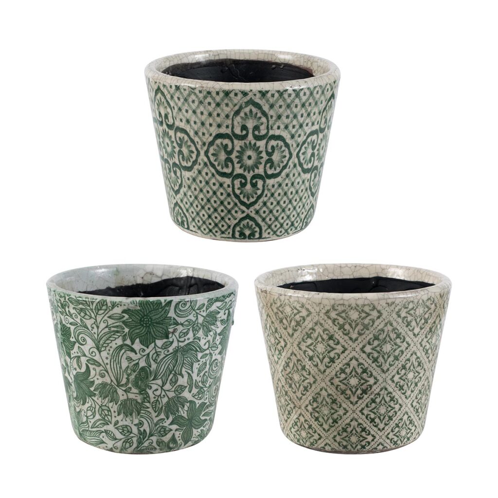 MACETA DECORATIVA VERDE