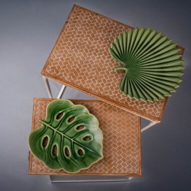 PLATO DECORATIVO HOJA