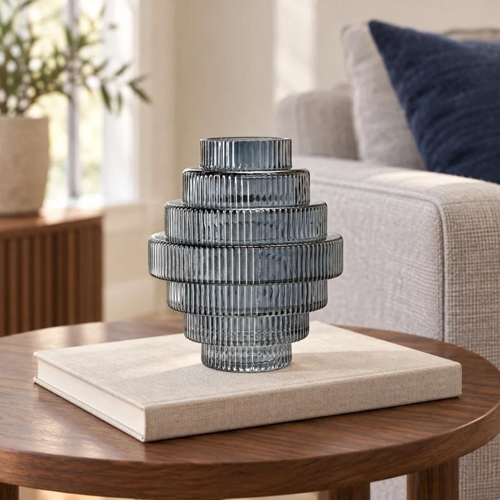 FLORERO GEOMETRIC PLOMO S 70475PL de KAAS en ambiente