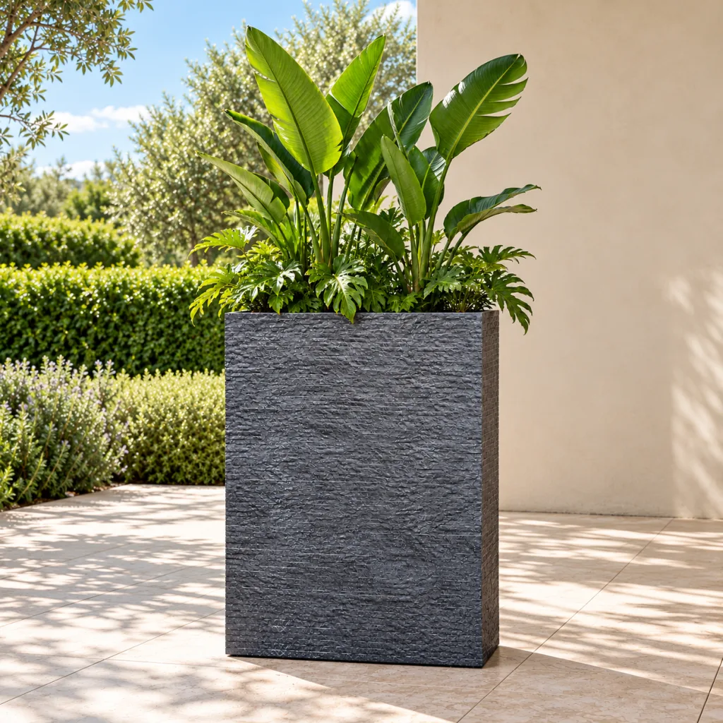 Maceta KAAS 113674 con plantas, imagen completa
