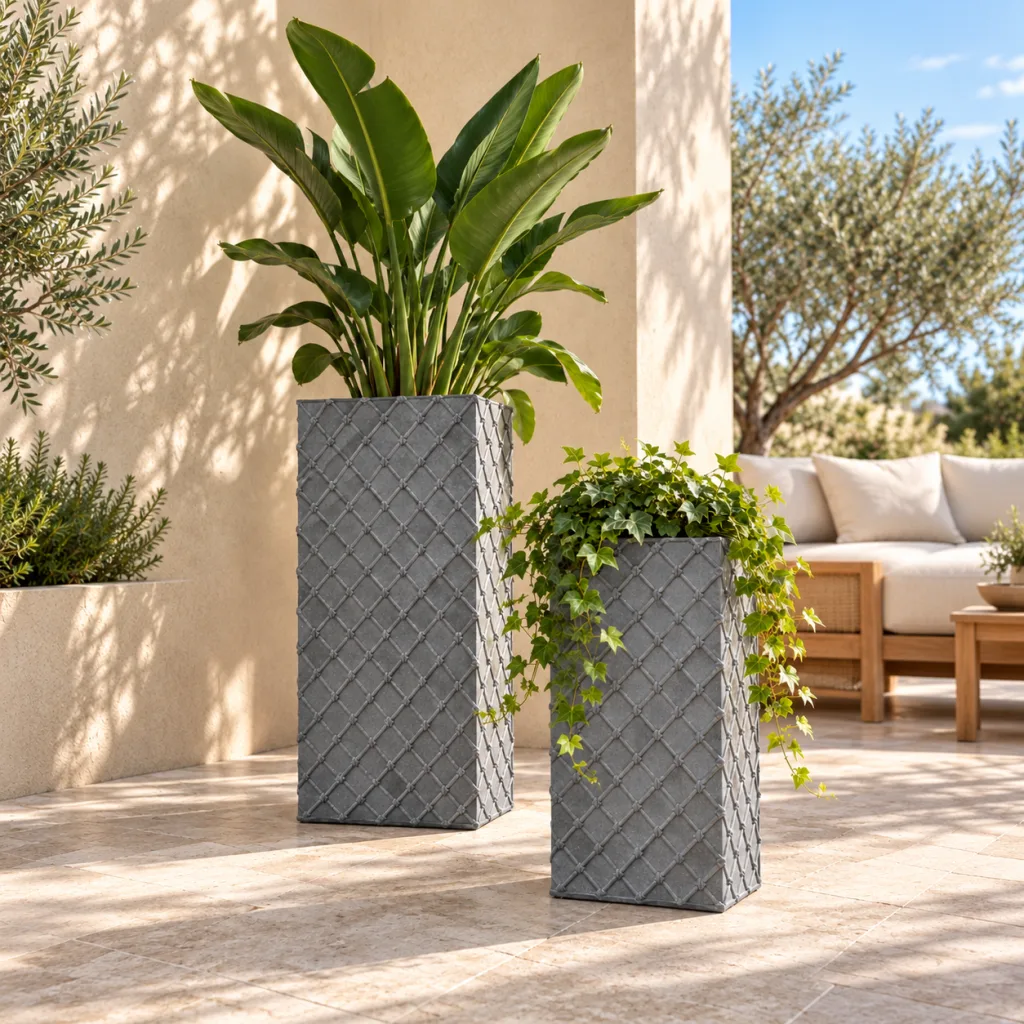 Maceta KAAS 116291 con plantas, imagen completa