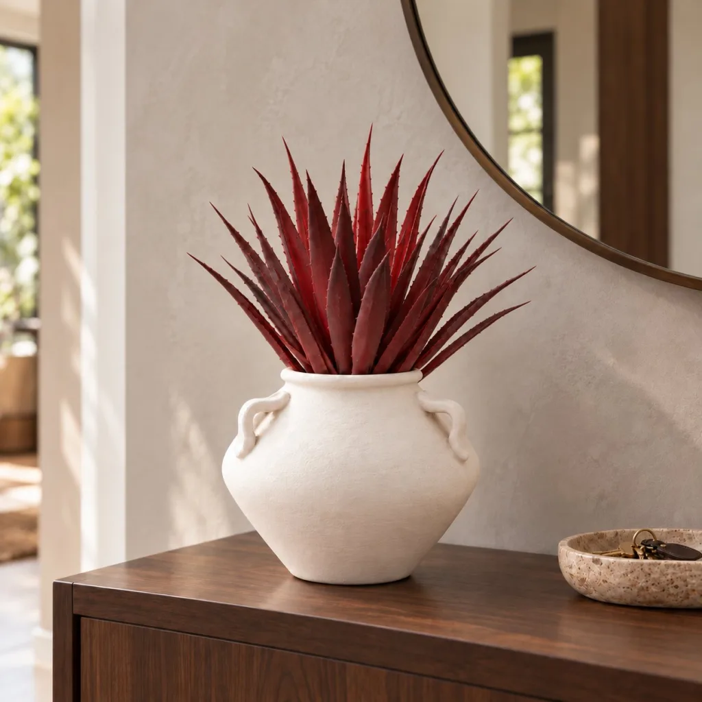 ALOE ROJA en ambiente decorativo