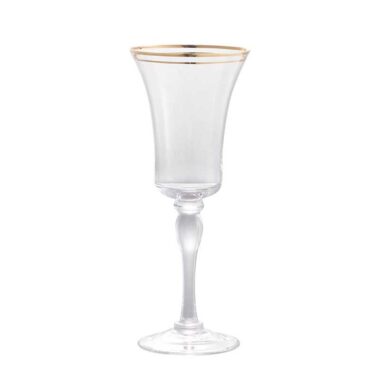 COPA DE VINO BORDE DORADO