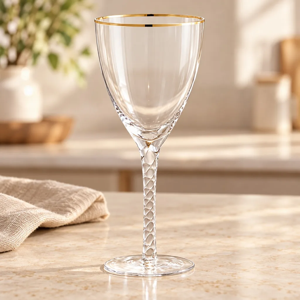 COPA DE VINO BORDE DORADO KAAS, código 76759