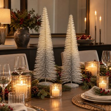 ARBOL NAVIDAD PLATEADO BASE METAL L