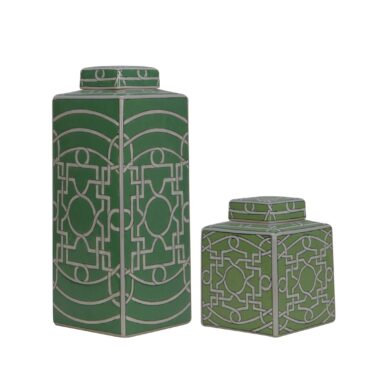JARRON VERDE/BLANCO