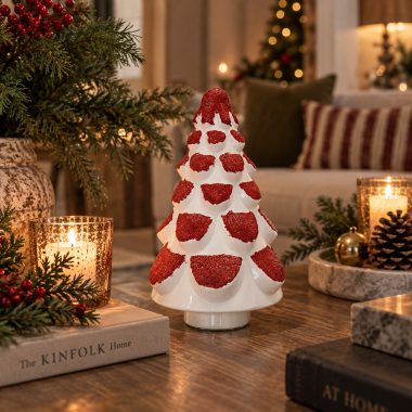 ARBOL DE NAVIDAD BLANCO/ROJO