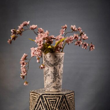 FLOR DELFINO DE SEDA ROSA/LILA
