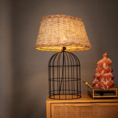 LAMPARA DE MESA RATTAN