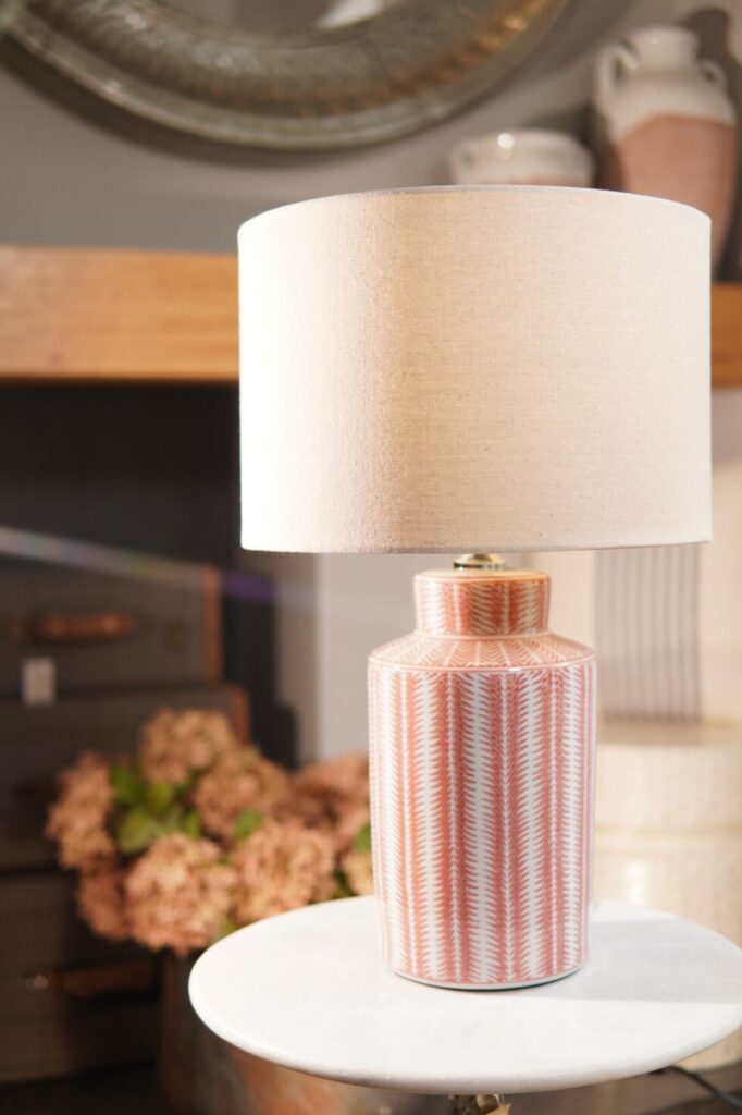 LAMPARA MESA ROSA