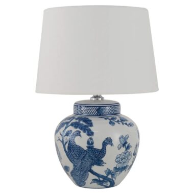 LAMPARA MESA BLANCO/AZUL