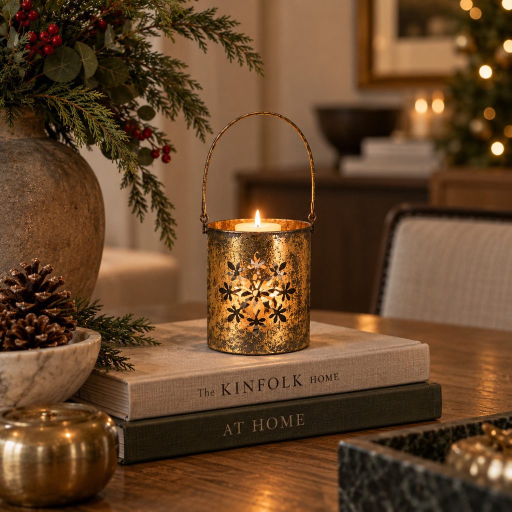 CANDELABRO CANASTA LATON