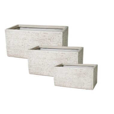 MACETA BEIGE DE FIBROCEMENTO