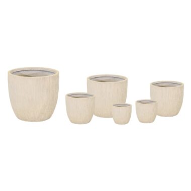 MACETA CREMA DE FIBROCEMENTO