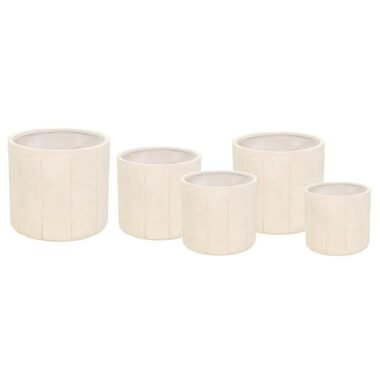 MACETA CREMA DE FIBROCEMENTO