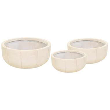 MACETA CREMA DE FIBROCEMENTO