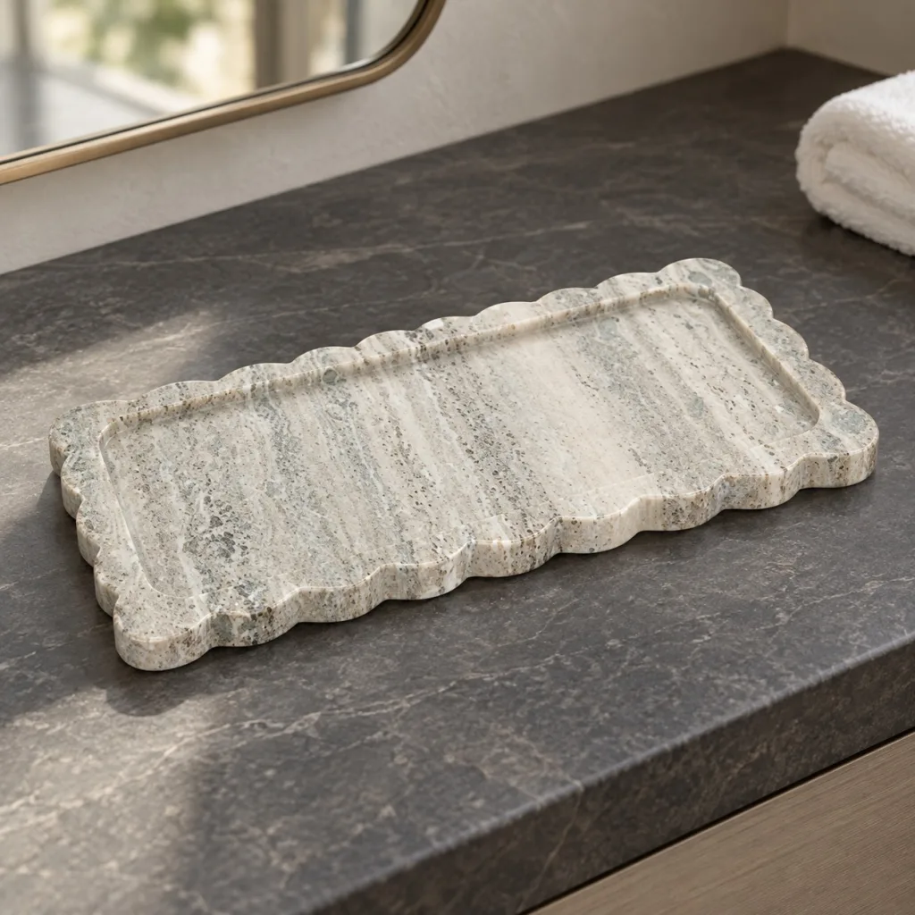 CHAROL RECT MARMOL GRIS C8409 en ambiente