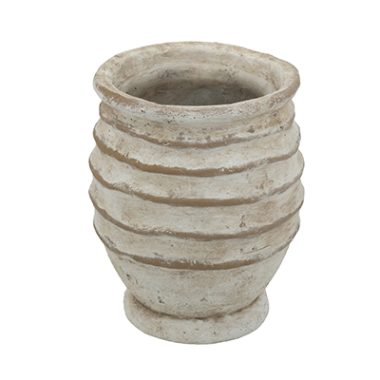 FLORERO BEIGE DISENO ESTRIADO S