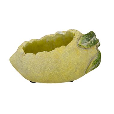 MACETA FORMA LIMON AMARILLO S