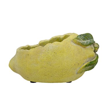 MACETA FORMA LIMON AMARILLO L
