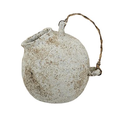 JARRA ENVEJECIDA ASA DE ALAMBRE