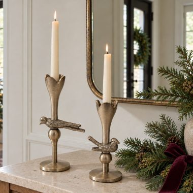 CANDELABRO TULIPAN Y PAJARO S