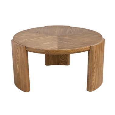 MESA DE CENTRO REDONDA MADERA