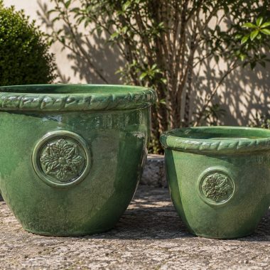 MACETA CERAMICA VERDE S