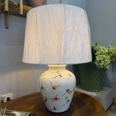 LAMPARA BLANCA LIBELULAS