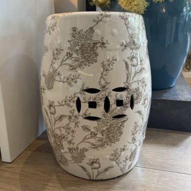 TABURETE FLORES BEIGE