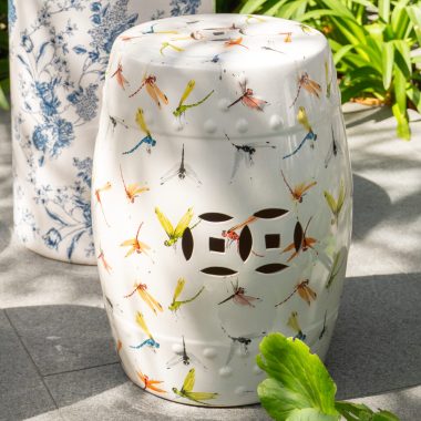 TABURETE TAUPE FLORES