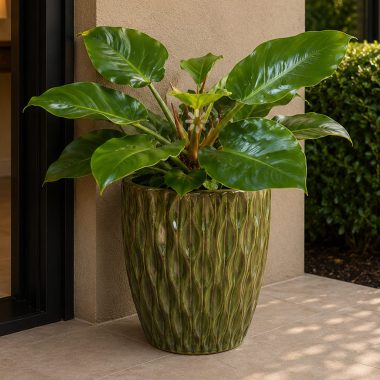 MACETA CERAMICA VERDE LIMON S
