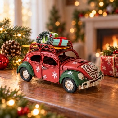 AUTO ROJO CON REGALOS