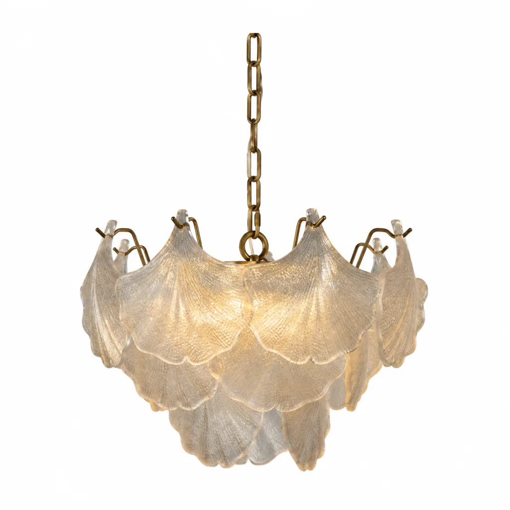 Lámpara de techo de concha pequeña D3788, 50 × 35 cm