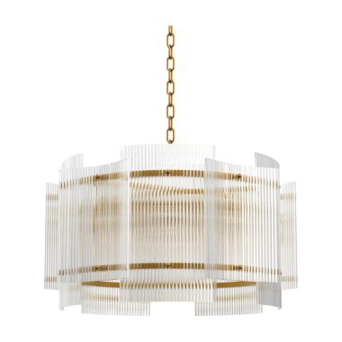 LAMPARA REDONDA PANEL VIDRIO/DORADO 56X32