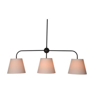 LAMPARA 3 LUCES BASE NEGRA 130X30