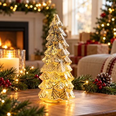 ARBOL ACRILICO PLATA/DORADO L
