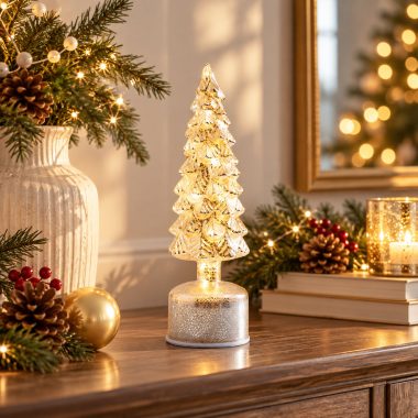 ARBOL CON PEDESTAL CHAMPAGNE
