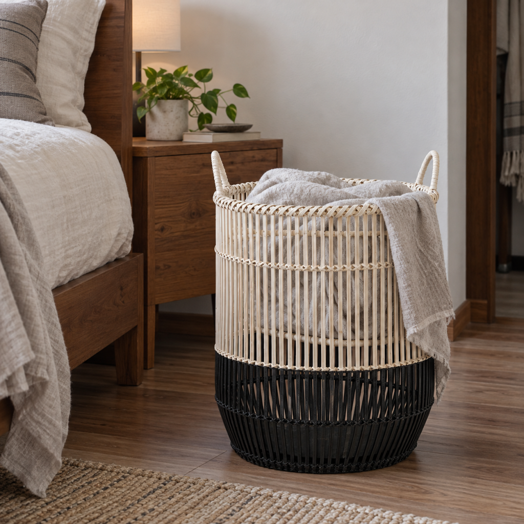Canasta blanco y negro 48202L en ambiente