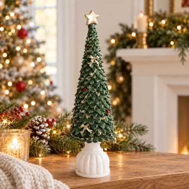 ARBOL NAVIDAD VERDE BASE BLANCA