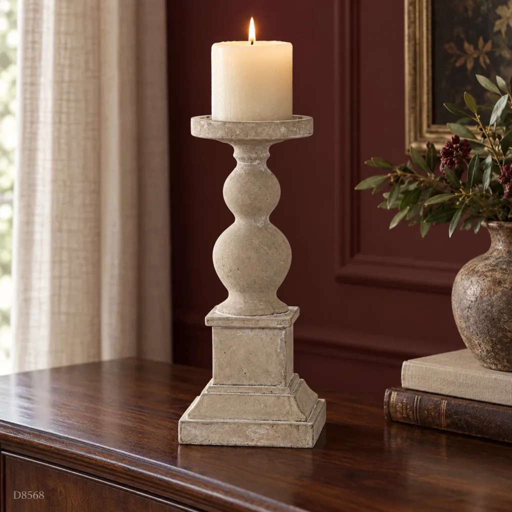 CANDELABRO CEMENTO KAAS D8568 en ambiente