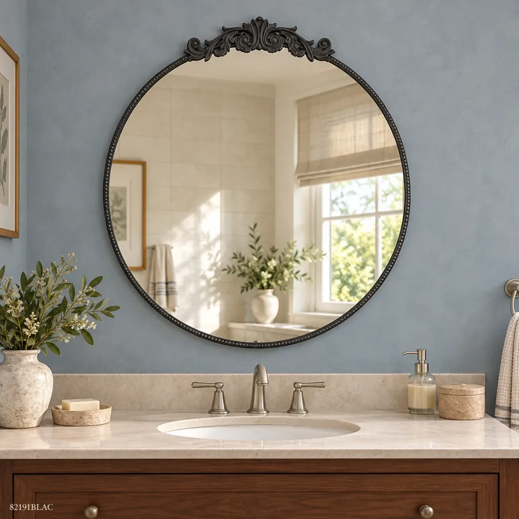 Espejo 82191BLAC en ambiente decorado KAAS Home