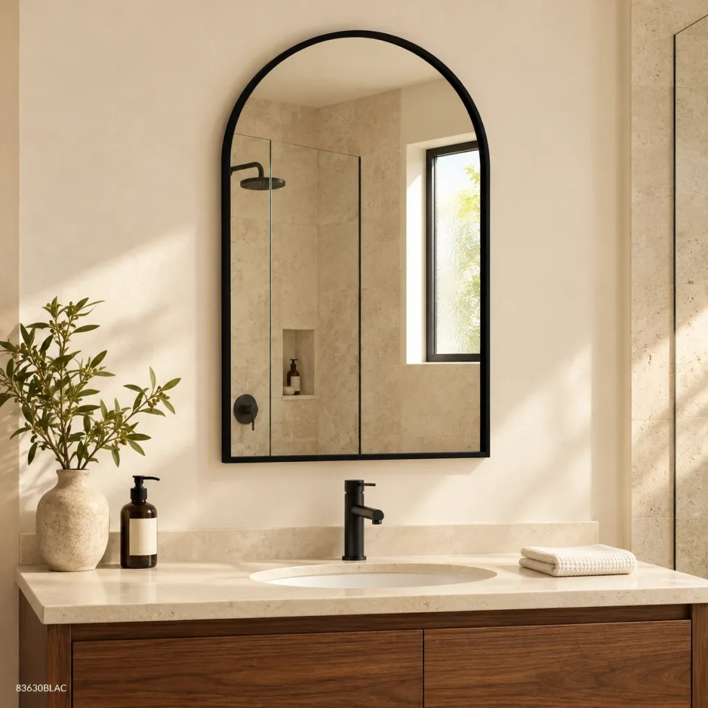 Espejo 83630BLAC en ambiente decorado KAAS Home
